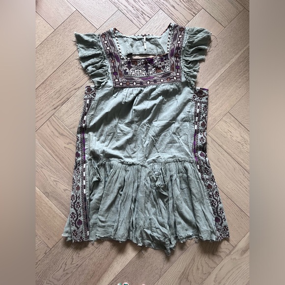 Free People Day Glow Dress Spanish Moss Boho - Picture 3 of 8